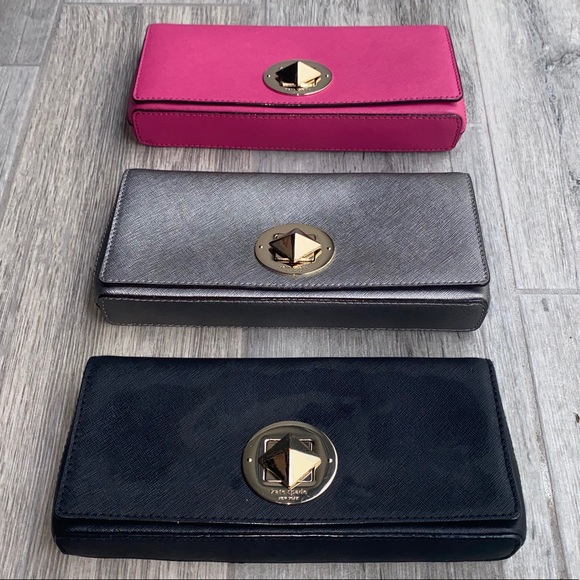 🖤💕KATE SPADE clutch in metallic black. EUC 💕🖤 - Picture 3 of 13